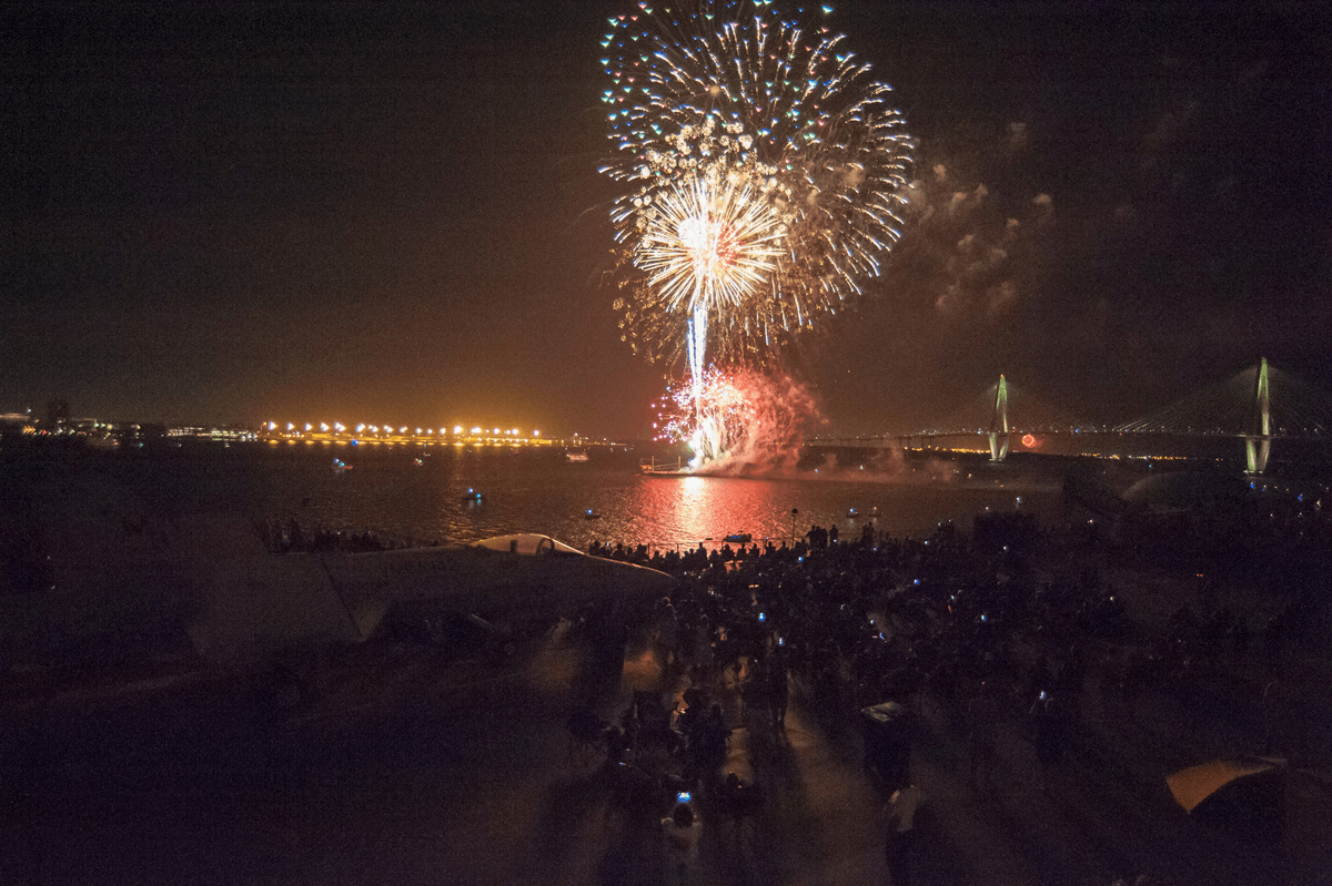 Fireworks Over Charleston Harbor