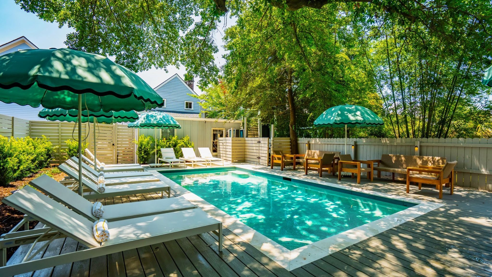 Guests enjoy complimentary access to a pool steps away!